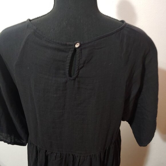 Johnny Was Calme Tiered Raglan Midi Cotton Gauze Dress - Picture 3 of 5